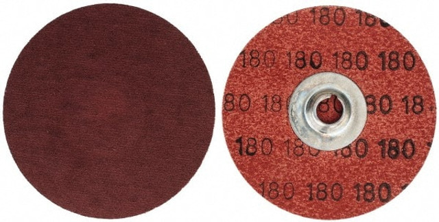 Merit Abrasives 69957399658 Quick-Change Disc: Power-Lock Type 2, 3" Disc Dia, 180 Grit, Aluminum Oxide, Coated