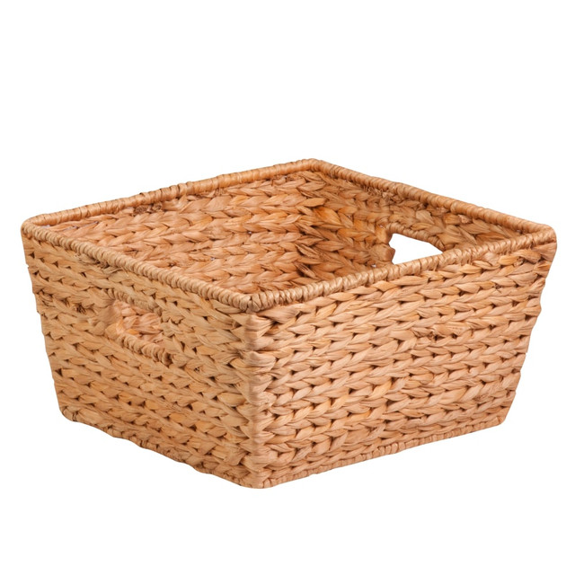 HONEY-CAN-DO INTERNATIONAL, LLC Honey Can Do STO-02885 Honey-Can-Do Water Hyacinth Basket, Medium Size, 8in x 8in x 15in, Brown/Natural