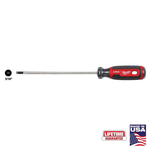 Milwaukee Tool MT212 Precision & Specialty Screwdrivers; Tool Type: Cabinet Screwdriver ; Blade Length: 6 ; Overall Length: 10.00 ; Shaft Length: 6in ; Handle Length: 3.7in ; Handle Type: Standard; Cushion Grip