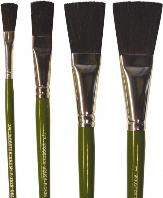 Wooster Brush F1626-1/2 Artist Brush: 1/2" Industry Size, 1/2" Wide, Camel Hair