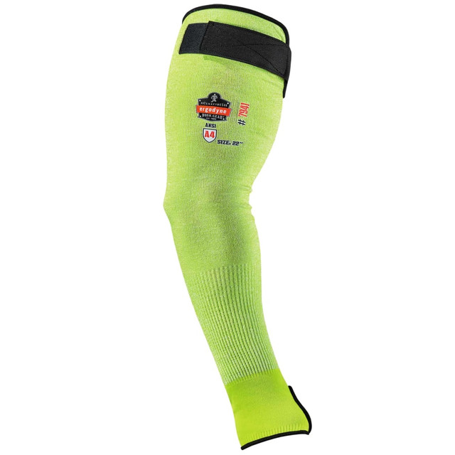 ERGODYNE CORPORATION 17945 Ergodyne ProFlex 7941-PR Cut-Resistant Protective Arm Sleeves, 22in, Large, Lime, Pack Of 2 Sleeves