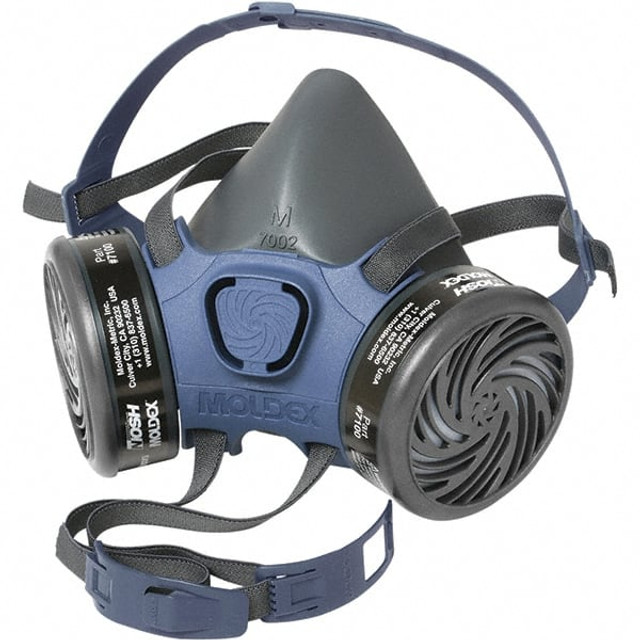 Moldex 7001 Half Facepiece Respirator with Cartridge: Small, Thermoplastic Elastomer, Bayonet