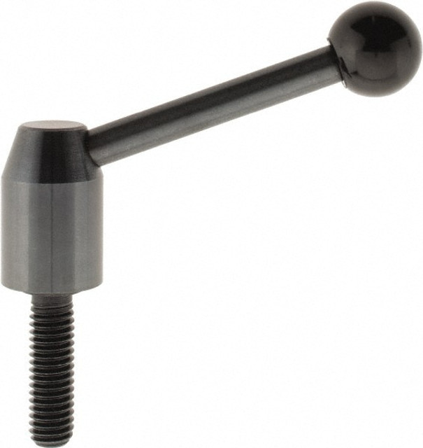 J.W. Winco 6T32A11/E Inch Size Threaded Stud Adjustable Clamping Handle: 3/8-16 Thread, 0.53" Hub Dia, Steel