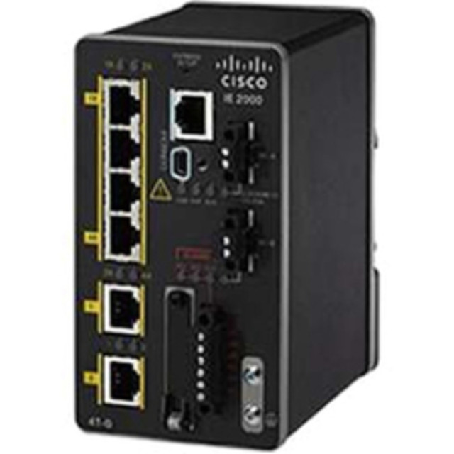 CISCO IE-2000-4T-B  IE-2000-4T-B Ethernet Switch - 4 Ports - Manageable - Fast Ethernet - 10/100Base-TX - 2 Layer Supported - 2 SFP Slots - Twisted Pair - Desktop, Rail-mountable - 1 Year Limited Warranty