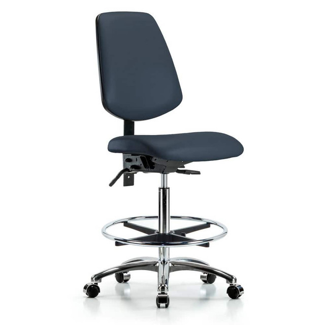 Blue Ridge Ergonomics MSC46924 Task Chair: Vinyl, Imperial Blue