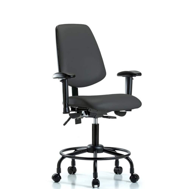 Blue Ridge Ergonomics MSC45876 Task Chair: Vinyl, Charcoal