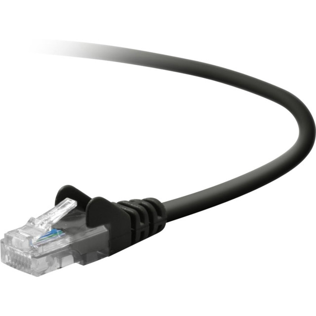 BELKIN, INC. Belkin A3L791B50-BLK-S  Cat. 5E Patch Cable - RJ-45 Male - RJ-45 Male - 50ft - Black