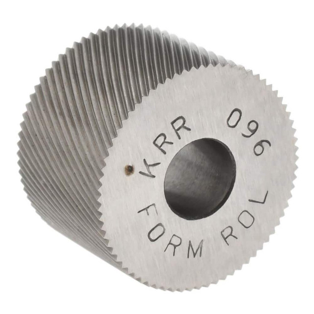 MSC KRR-096 Standard Knurl Wheel: 3/4" Dia, 80 ° Tooth Angle, Diagonal, High Speed Steel