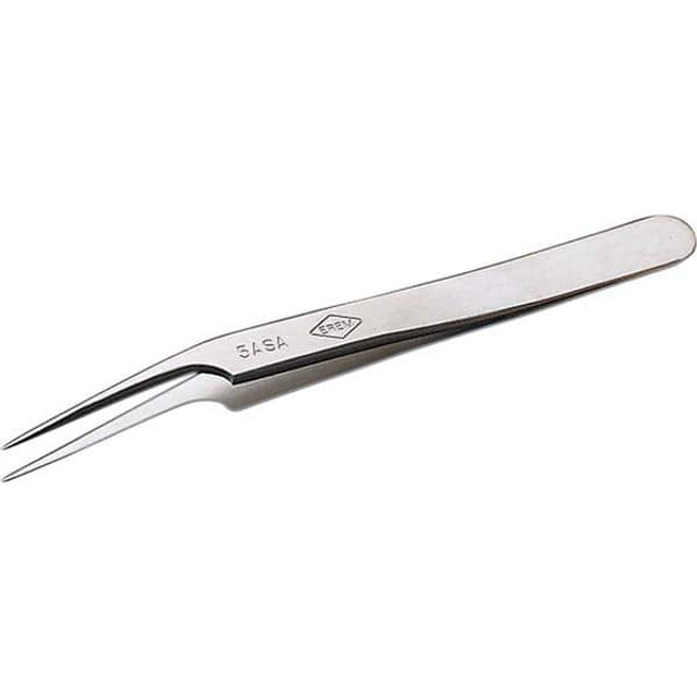 Erem 5ASA Fine Point Tweezer: Curved, 4.528" OAL