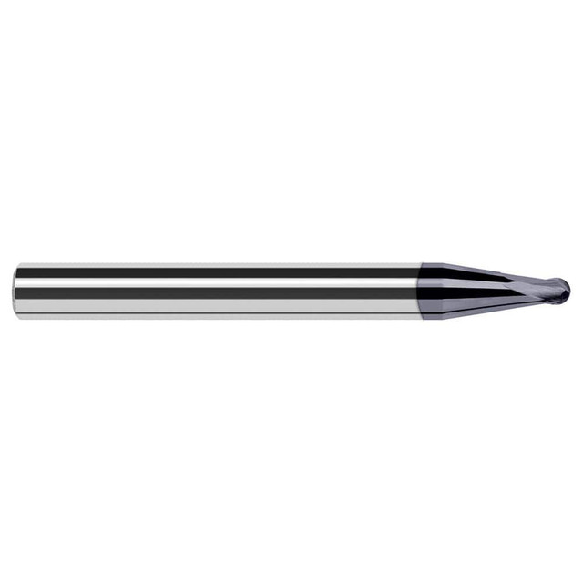 Harvey Tool 40447-C6 Ball End Mill: 3/64" Dia, 19/64" LOC, 2 Flute(s), Solid Carbide