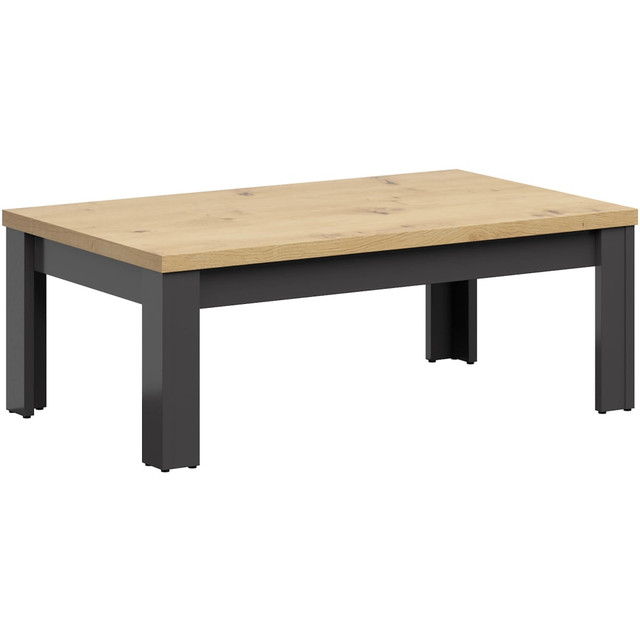 LIFESTYLE SOLUTIONS INC. Lifestyle Solutions 620A001DGRY  Essex Coffee Table, 15-3/4inH x 43-1/3inW x 25-3/5inD, Dark Gray/Natural