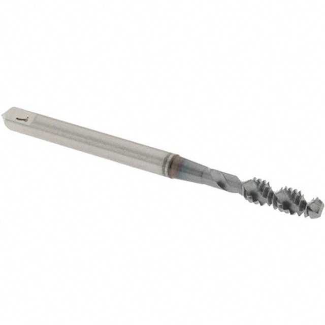 OSG 1412508 Spiral Flute Tap: #6-32 UNC, 2 Flutes, Bottoming, 2B Class of Fit, High Speed Steel, TICN Coated