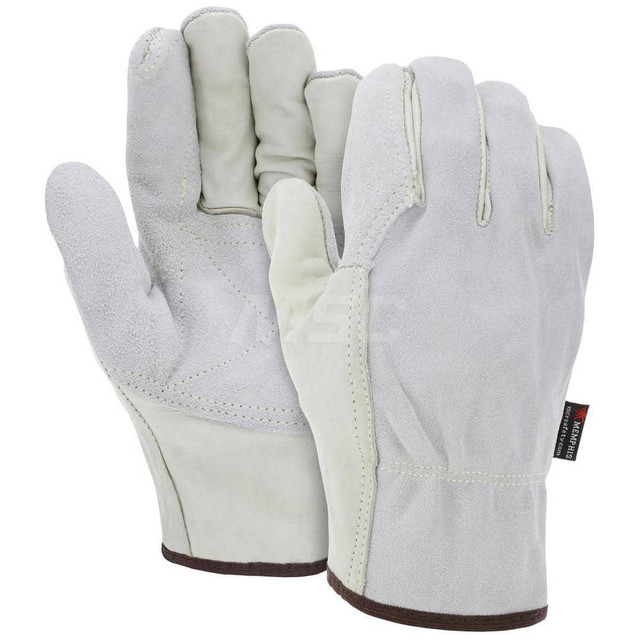MCR Safety 32056DPL Size L Leather Work Gloves