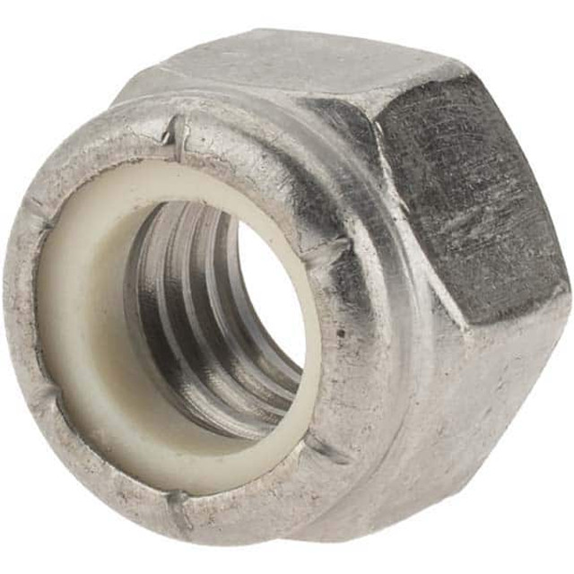 Value Collection 30638 Hex Lock Nut: Insert, Nylon Insert, 1/2-13, Stainless Steel, Uncoated
