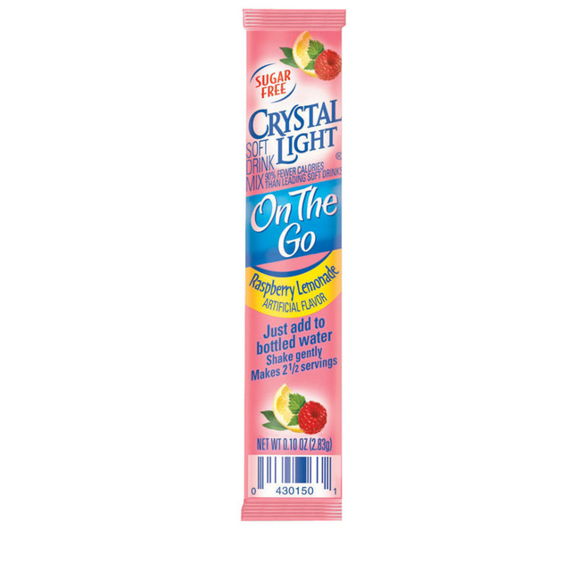 KRAFT HEINZ FOODS COMPANY 00015 Crystal Light On-the-Go Mix Sticks, Raspberry Lemonade, Box Of 30