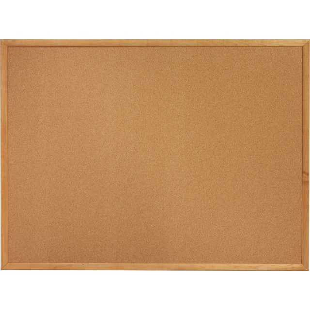 SP RICHARDS 19767 Lorell Wood Frame Cork Board, 36in x 24in, Wood Frame With Oak Finish