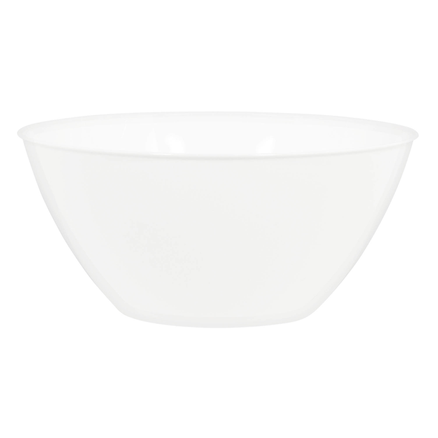AMSCAN CO INC Amscan 438805.08  5-Quart Plastic Bowls, 11in x 6in, Frosty White, Set Of 5 Bowls