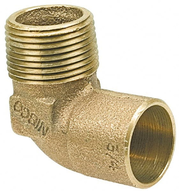 NIBCO B070600 Cast Copper Pipe 90 ° Elbow: 1-1/4" Fitting, C x M, Pressure Fitting