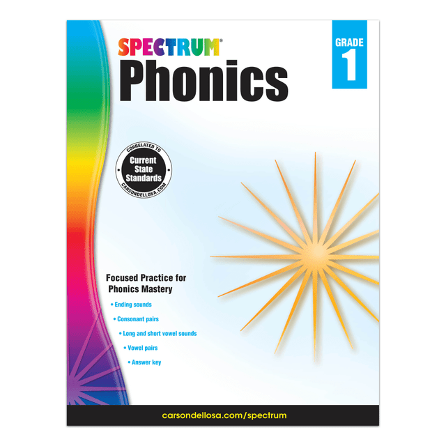 Understanding phonics and letter sounds is a key step in learning how to read. This workbook helps provide a way for students to learn basic concepts to build on for future success.  Practice activities focus on basics, such as phonics, structural analysis and dictionary skills, to help students grasp letter sounds and phonics.  Progressive format lets kids learn at their own pace while reinforcing previous lessons, which helps provide a solid foundation.  Lessons include consonant pairs, vowel pairs, end sounds and vowel sounds.