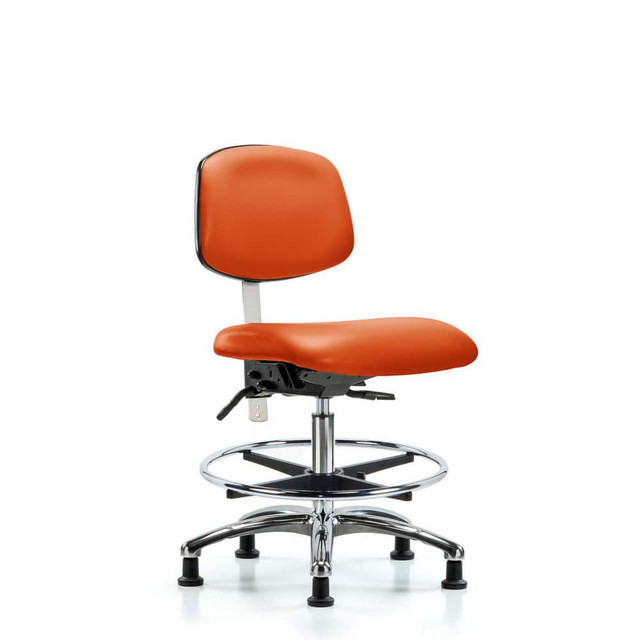 Blue Ridge Ergonomics MSC44061 Task Chair: Vinyl, Orange Kist