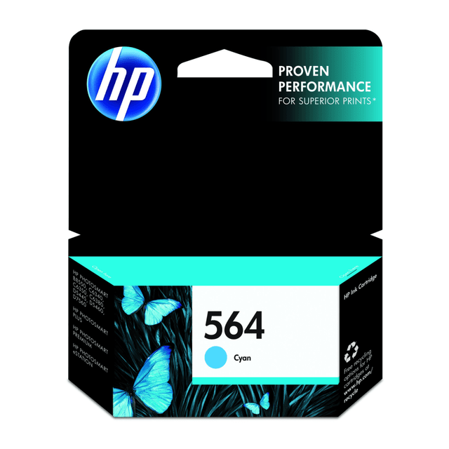 HP INC. CB318WN HP 564 Cyan Ink Cartridge, CB318WN