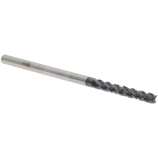 Accupro 12184975 Roughing & Finishing End Mill: 1/8" Dia, 4 Flutes, Square End, Chipbreaker, Solid Carbide