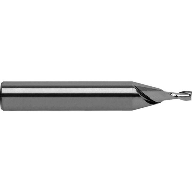 RobbJack T12-201-06 Square End Mill: 3/16'' Dia, 5/16'' LOC, 3/8'' Shank Dia, 2-1/2'' OAL, 2 Flutes, Solid Carbide