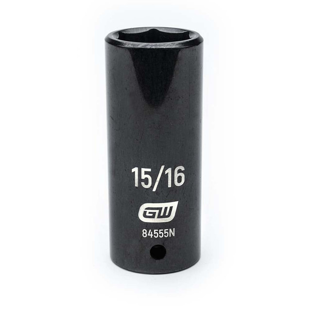 GEARWRENCH 84555N Impact Socket: 1/2" Drive, 15/16" Socket, Hex Drive