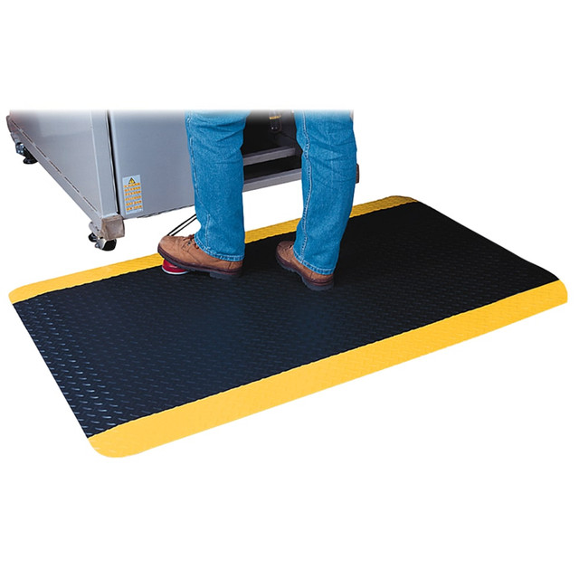 GENUINE JOE 70363  Safe Step Anti-Fatigue Mat, 2ft x 3ft, Black/Yellow