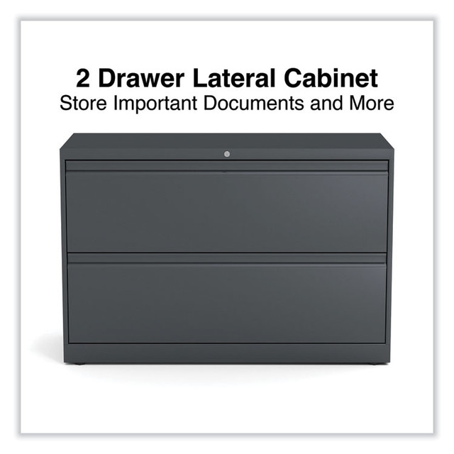 ALERA HLF4229CC Lateral File, 2 Legal/Letter-Size File Drawers, Charcoal, 42" x 18.63" x 28"