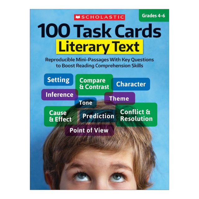 SCHOLASTIC INC Scholastic 811300  100 Task Cards, Literary Text, Grades 4-6