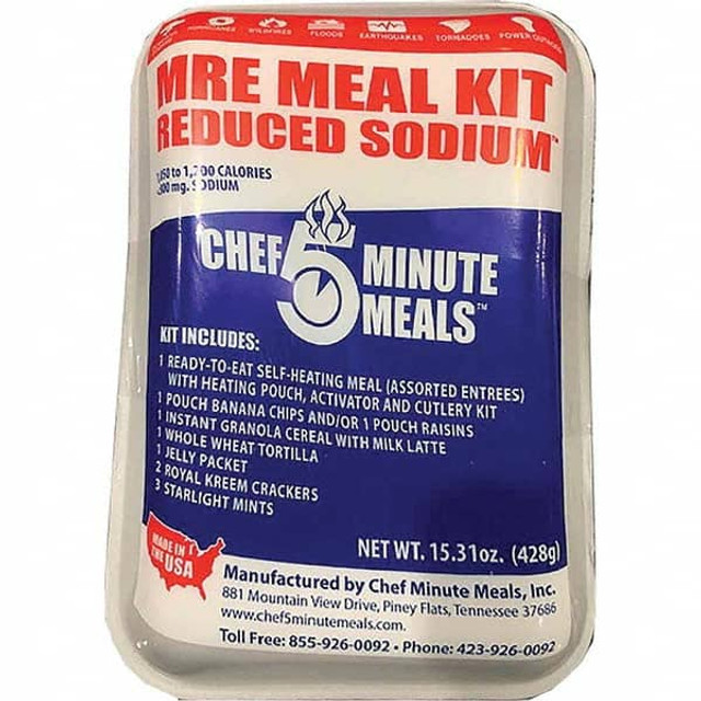 Chef Minute Meals FMLLOWS-12 Ready-to-Eat Meals; Type: Variety Assortment; Includes: Spaghetti & Meatballs, Beef Stew, Chicken Pasta Parm, Chicken Creole w/Brown Rice, Chicken Patty in BBQ Sauce w/Rice & Beans & Pasta Fagioli; Contents/Features: Inst