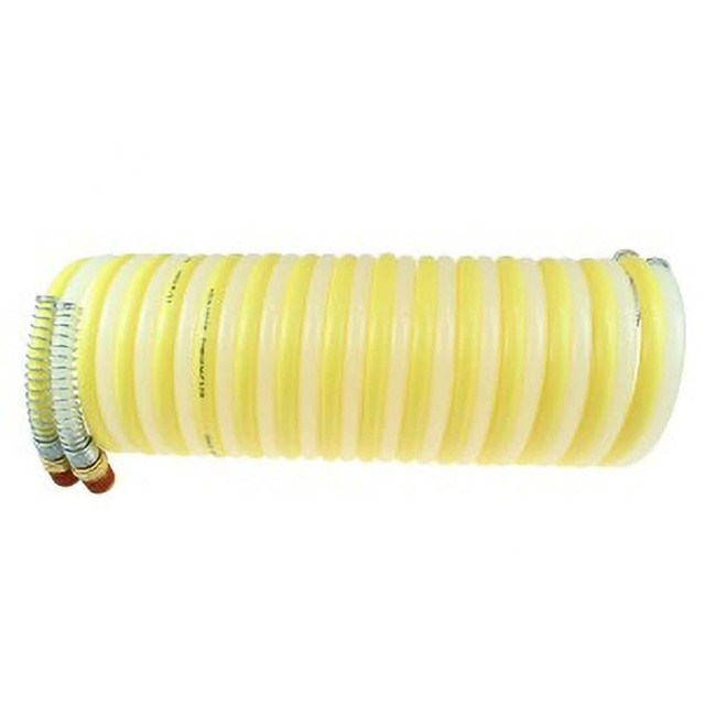 Coilhose Pneumatics N516Y-N516N-25B Coiled & Self Storing Hose: 5/16" ID, 25' Long, Male Swivel x Male Swivel