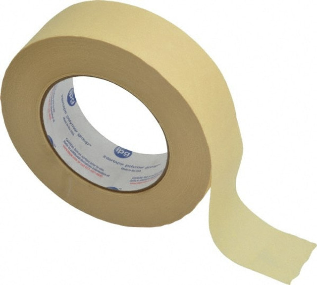 Intertape 73859 Masking Tape: 38 mm Wide, 60 yd Long, 6 mil Thick, Tan