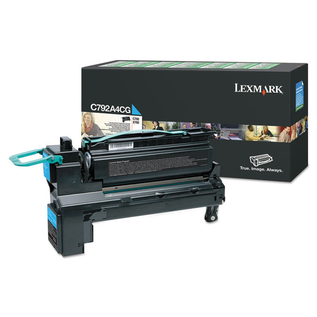 LEXMARK INT'L, INC. C792A4CG C792A4CG Return Program Toner, 6,000 Page-Yield, Cyan