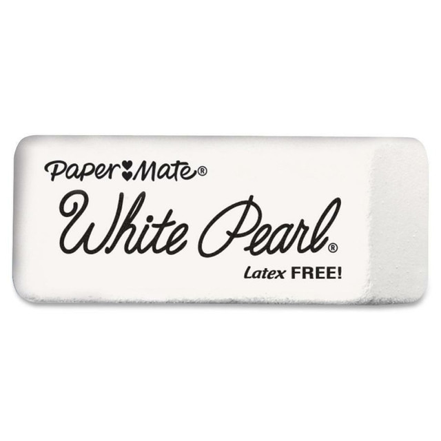 SANFORD LP 70626 Paper Mate Latex-free White Pearl Eraser - Lead Pencil Eraser - Latex-free, Smudge Resistant - 12/Box - White