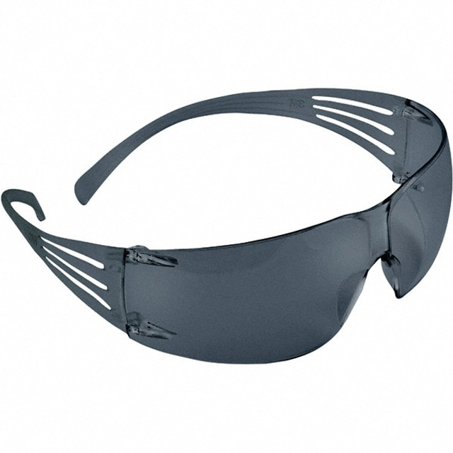 3M 7010342616 Safety Glass: Anti-Fog & Scratch-Resistant, Polycarbonate, Gray Lenses, Frameless, UV Protection