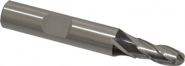 Cleveland C42783 Ball End Mill: 0.25" Dia, 0.625" LOC, 4 Flute, Cobalt