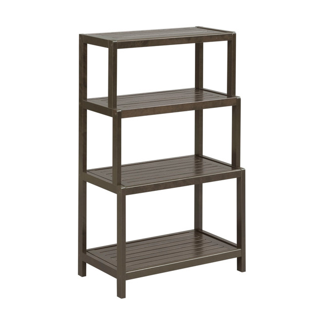 NEW RIDGE, LLC 2022-ESP New Ridge Home Goods Dunnsville 37inH 4-Tier Bookcase, Espresso