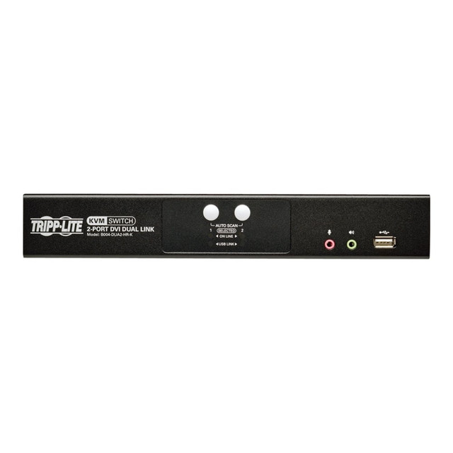 TRIPP LITE B004-DUA2-HR-K  2-Port DVI Dual-Link / USB KVM Switch w/ Audio & Cables - KVM / audio switch - 2 x KVM / audio - 1 local user - desktop - TAA Compliant