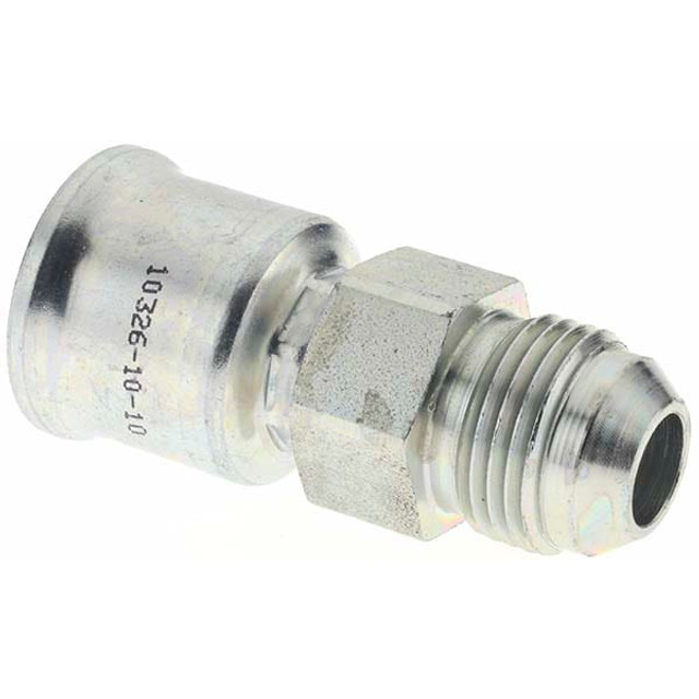 Parker 10326-10-10 Hydraulic Hose Male Rigid Fitting: 8 mm, 7/8-14