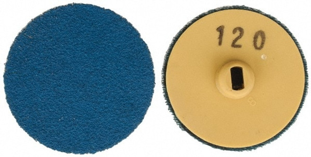 Klingspor QD120ZR150 Quick-Change Disc: Quick Lock, 1-1/2" Disc Dia, 120 Grit, Zirconia Alumina, Coated