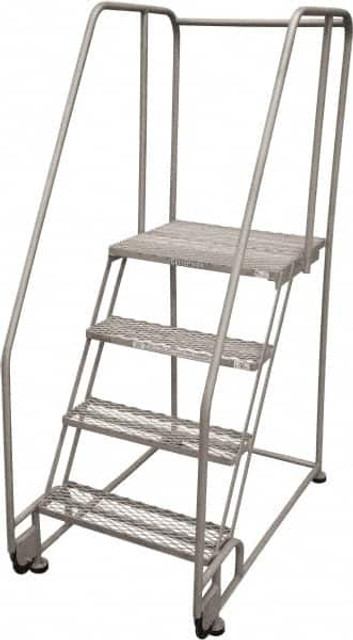 Cotterman D0920122-24 Steel Tilt & Roll Rolling Ladder: 4 Step