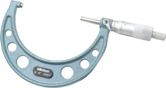 Mitutoyo 103-218 Mechanical Outside Micrometer: 4" Range, 0.0001" Graduation