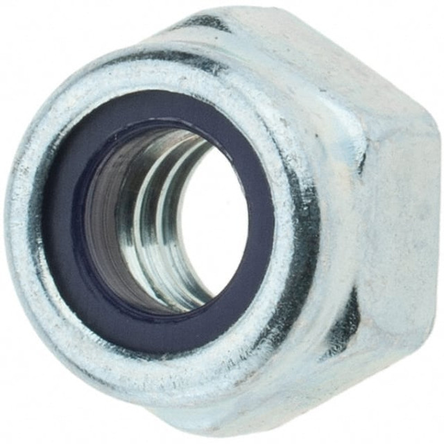 Value Collection R52001587 Hex Lock Nut: Insert, Nylon Insert, 1/4-20, Grade 2 Steel, Zinc-Plated