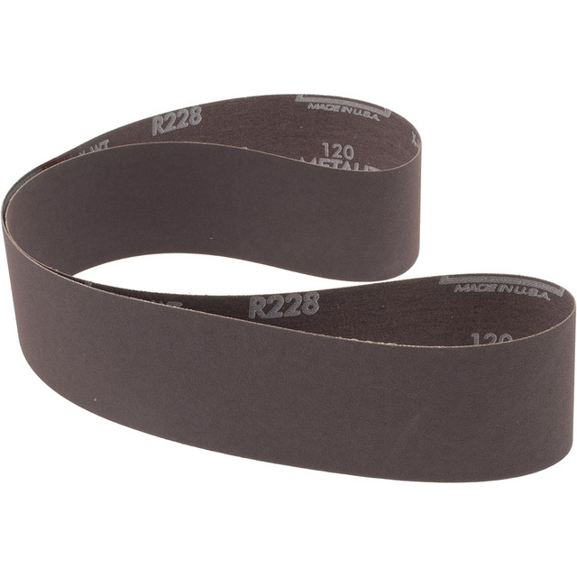 Norton 78072721510 Abrasive Belt:  2-1/2" Wide, 48" OAL, 120 Grit, Aluminum Oxide