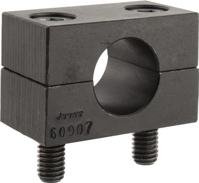 Jergens 60907 Clamp Mounting Brackets; For Use With: 60301; Inside Diameter (Decimal Inch): 1.0000; Height/Thickness (Inch): 1-1/2; Width (Inch): 1-1/4; Length (Inch): 2-3/8; Distance Between Bolt Hole Centers (Inch): 1-1/2; Bolt Hole Recess Diameter