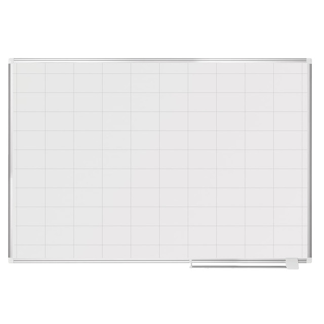 BI-SILQUE VISUAL COMM.PROD. MA2793830 MasterVision Magnetic Gold Ultra Dry-Erase Planning Whiteboard With 2in x 3in Grid, 48in x 72in, Aluminum Frame With Silver Finish BI-SILQUE VISUAL COMM.PROD. MA2793830 MasterVision Magnetic Gold Ultra Dry-Erase Planning Whiteboard With 2in x 3in Grid, 48in x 72in, Aluminum Frame With Silver Finish