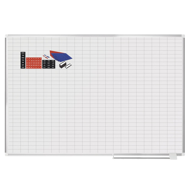 BI-SILQUE VISUAL COMM.PROD. MA2792830A MasterVision Magnetic Gold Ultra Dry-Erase Planning Whiteboard With Accessory Kit, 48in x 72in, Aluminum Frame With Silver Finish BI-SILQUE VISUAL COMM.PROD. MA2792830A MasterVision Magnetic Gold Ultra Dry-Erase Planning Whiteboard With Accessory Kit, 48in x 72in, Aluminum Frame With Silver Finish