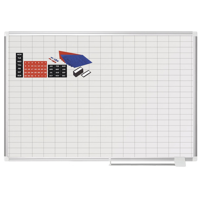 BI-SILQUE VISUAL COMM.PROD. MA0592830A MasterVision Magnetic Gold Ultra Dry-Erase Planning Whiteboard With Accessory Kit, 36in x 48in, Aluminum Frame With Silver Finish BI-SILQUE VISUAL COMM.PROD. MA0592830A MasterVision Magnetic Gold Ultra Dry-Erase Planning Whiteboard With Accessory Kit, 36in x 48in, Aluminum Frame With Silver Finish